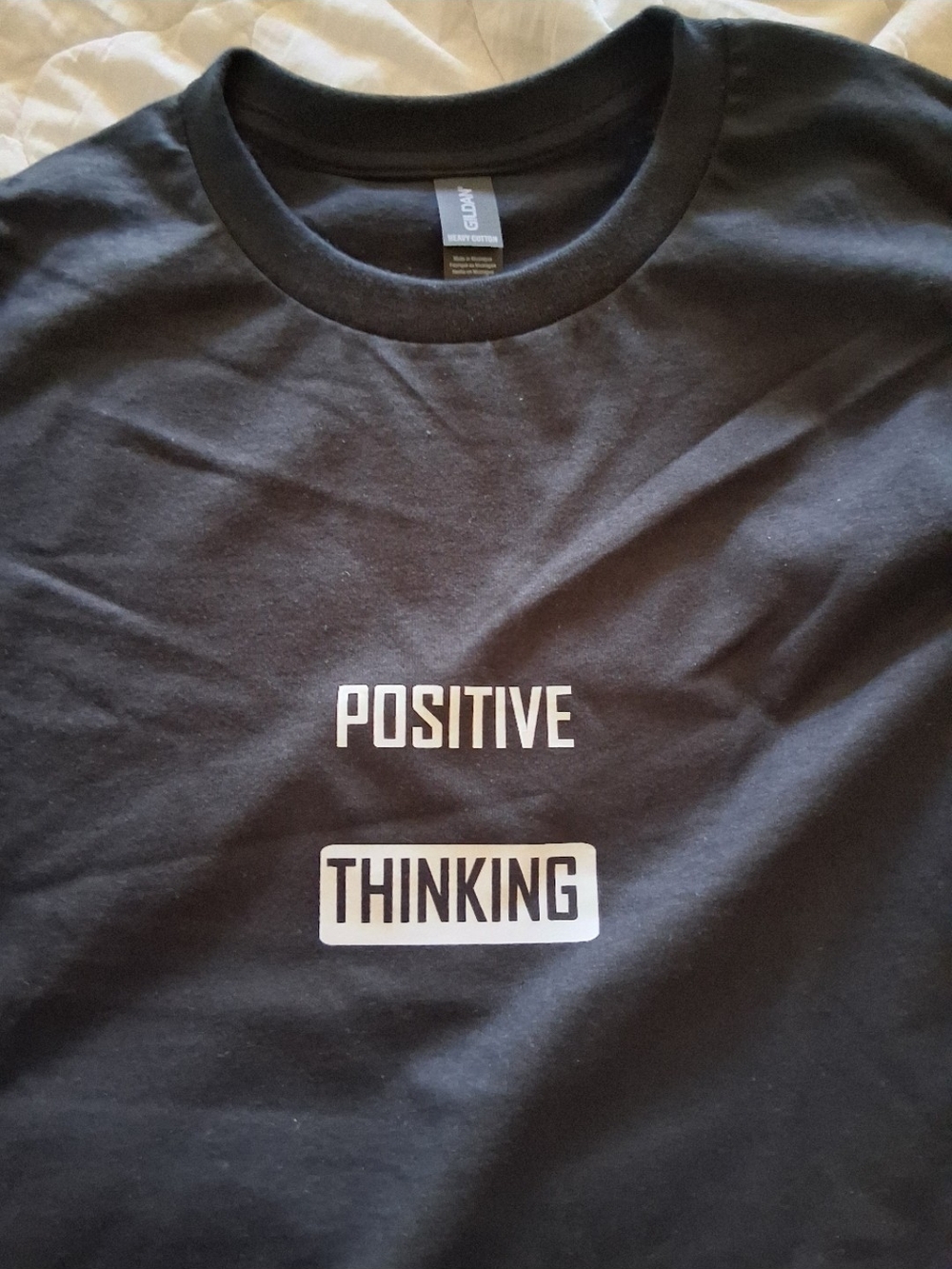 Positive Thinking Black Graphic Tee